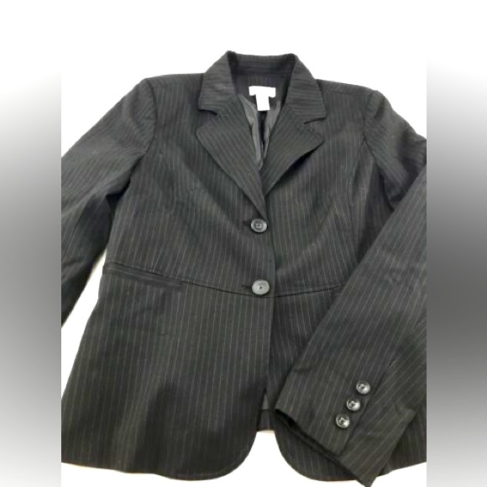 Pinstripe Black Blazer